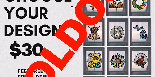 Faux Stained Glass Workshop Thursday March 12th @5:30 PM $30