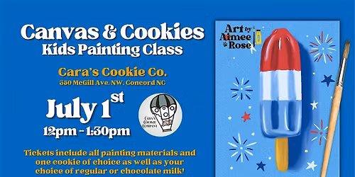 Canvas & Cookies July Kids Painting Class