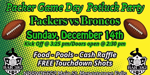 Packer Game Day Potluck Party