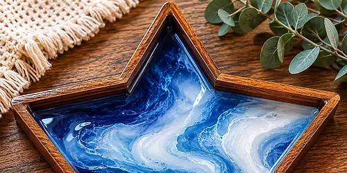 Repe's On the Row Presents Resin & Dye Wooden Star Trays