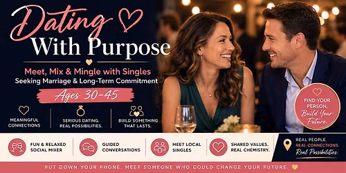 Dating With Purpose (30\u201345) Singles Seeking  LTR, Commitment