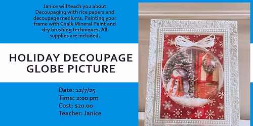 Holiday Decoupage Globe Picture 