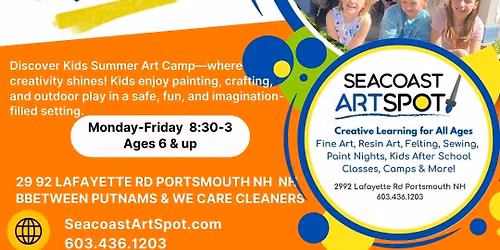 Kids Summer Arts & Crafts Camp $99 day Ages 6 & up