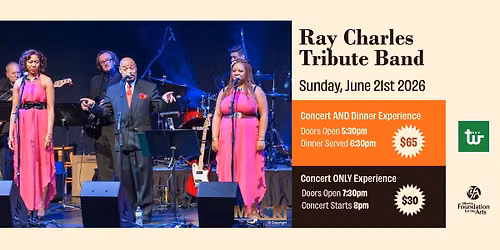 Triwood Dinner Concert featuring the Ray Charles Tribute Band, feat. Thomas "The Voice" Alexander!