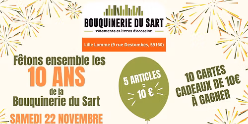5 articles = 10\u20ac pour f\u00eater nos 10 ans !\ud83e\udd73\ud83c\udf89