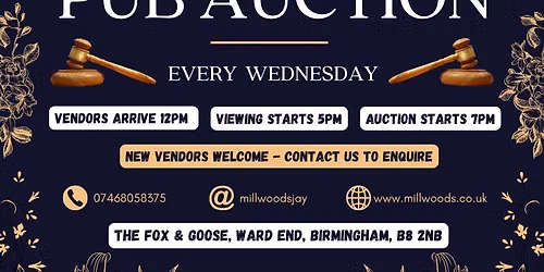Pub Auction - Every Wednesday 7pm