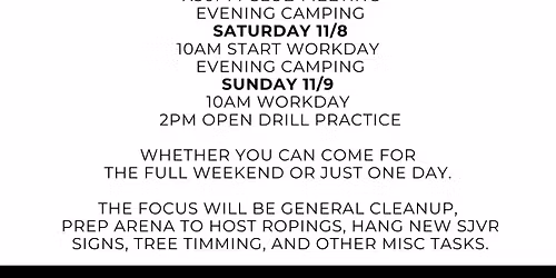 Work & Camping Weekend