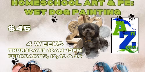 Homeschool Art & PE: Watercolor Dogs