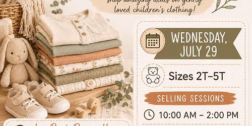 LoveBug\u2019s Resale Pop Up | Sizes 2T - 5T