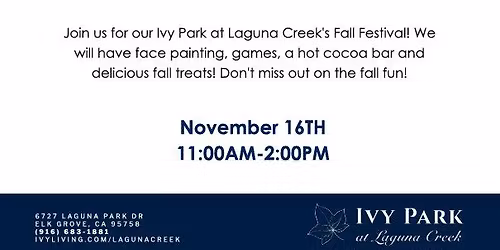 Ivy Park at Laguna Creek Fall Festival