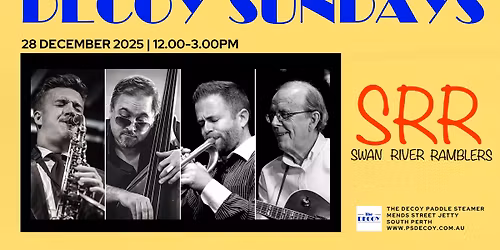 Swan River Ramblers on The Decoy Paddle Steamer - Sun 28 December 2025 - 12-3PM