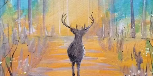 Paint a Stag in an Autumnal Forest at Brewhemia, Edinburgh