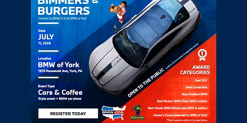 Bimmers and Burgers Hosted by BMW CCA at BMW of York