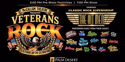 CONCERT TO HONOR OUR VETERANS AT THE MCCALLUM THEATRE