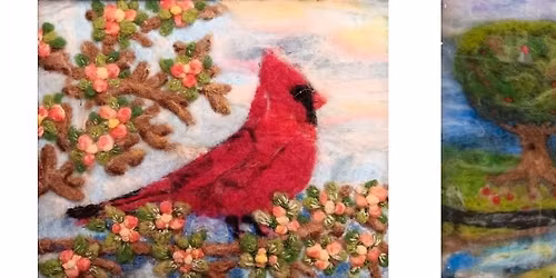 Wool Painted Cardinal or Landscape \u2013 April 25