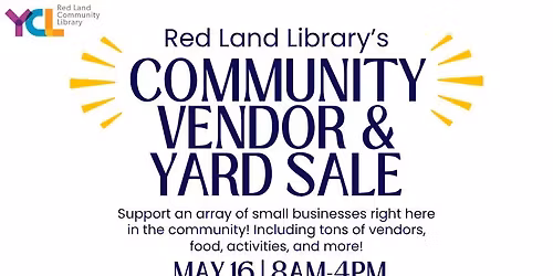 HUGE Community Vendor & Yard Sale