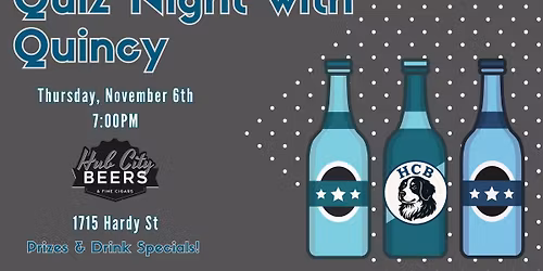 Quiz Night with Quincy at Hub City Beers