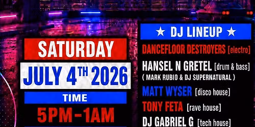 FEEL FREE :: 7\/4 July 4th :: Outdoor Party :: 1438 W Cortland :: Treehouse Collective Reunion Party!