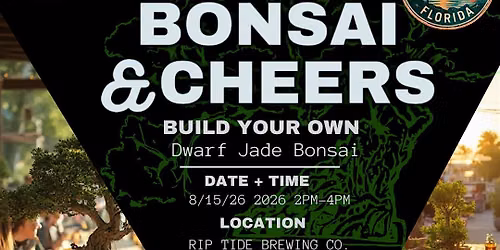 Bonsai & Cheers at Rip Tide Brewing Co | Dwarf Jade Bonsai Tree