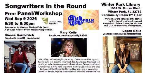 Songwriters in the Round FREE panel\/workshop