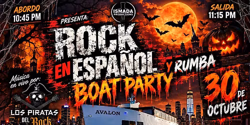 Halloween Rock en Espa\u00f1ol & Rumba Boat Party NYC | Banda en Vivo