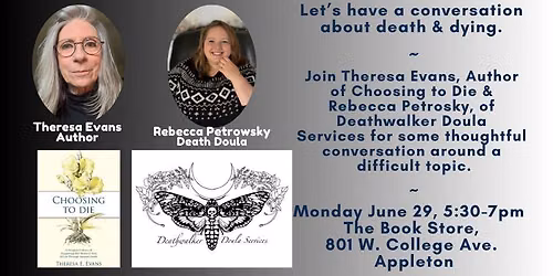 Theresa Evans Book Signing w\/ Rebecca Petrowsky, Death Doula