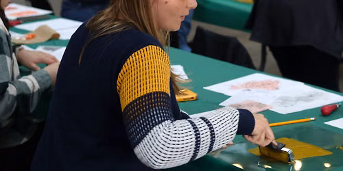 Linocut Leaves Workshop at the Botanical Gardens