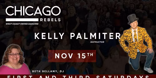 KELLY PALMITER TEACHES WEST COAST SWING WHILE BETH BELLAMY SPINS TUNES!