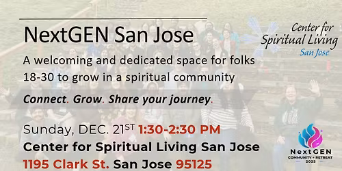 \ud83c\udf31\u2728 NextGEN San Jose \u2013 A Spiritual Space for Young Adults (18\u201330) \u2728\ud83c\udf31