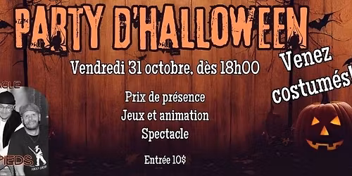 Party d'Halloween avec Les Nus Pieds au Pub Notre-Dame