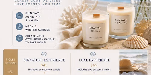 Macy's Coastal Glow Candle Making Event