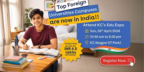 KC's Edu Expo 2026- Meet Foreign Universities with Campuses in India