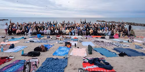 Full Moon Beach Yoga Milwaukee - Strawberry Moon
