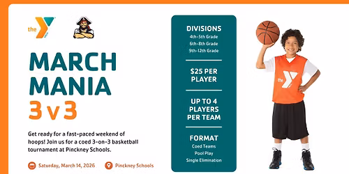 March Mania \ud83c\udfc0 3v3 Youth Basketball Tournament
