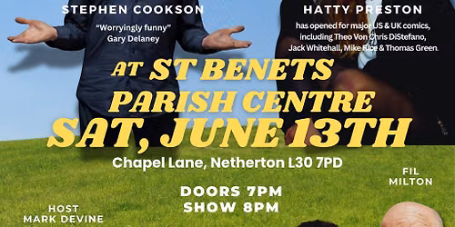 Summer Comedy Night at St Benets Parish Centre