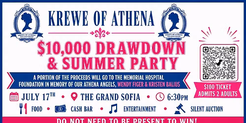 Krewe of Athena $10,000 Summer Party Drawdown