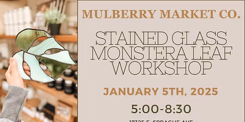 Stained Glass Monstera Leaf Workshop