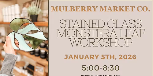 Stained Glass Monstera Leaf Workshop!