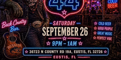 Bo\u2019Gator bringing the Honky Tonk to Eustis! 