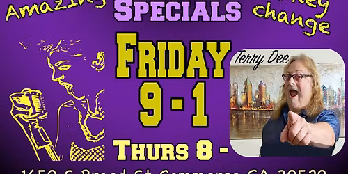 Friday 9 to 1 the best Karaoke show around is at Commerce Sports Bar And Grill