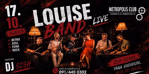 LOUISE BAND Live \/ DJ SISH \/ 17.10.2026. @METROPOLIS CLUB