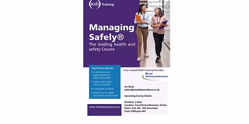 1st Safety Solutions IOSH Managing Safely