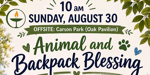 Animal & Backpack Blessing