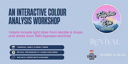 Filipina On The Rise Vancouver's Colour Analysis Workshop at REVIVAL