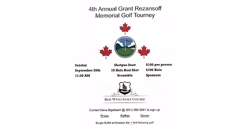 4th Annual Grant Rezansoff Memorial Golf Tourney