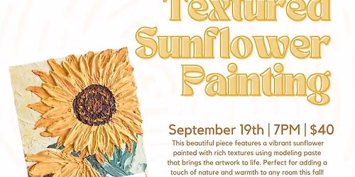 Textured Sunflower Painting