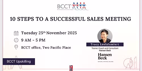 BCCT Upskilling: 10 Steps to a Successful Sales Meeting
