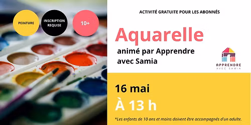 Aquarelle avec Apprendre avec Samia