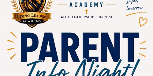 Info Night Rising Leaders Academy 