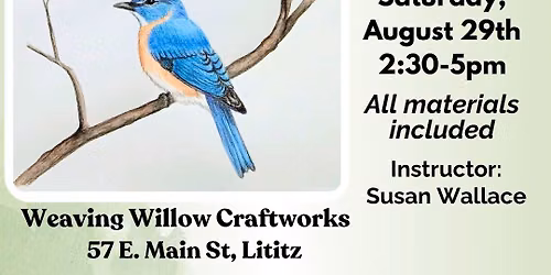 Watercolor Pencil Bird Workshop